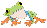a cartoon frog